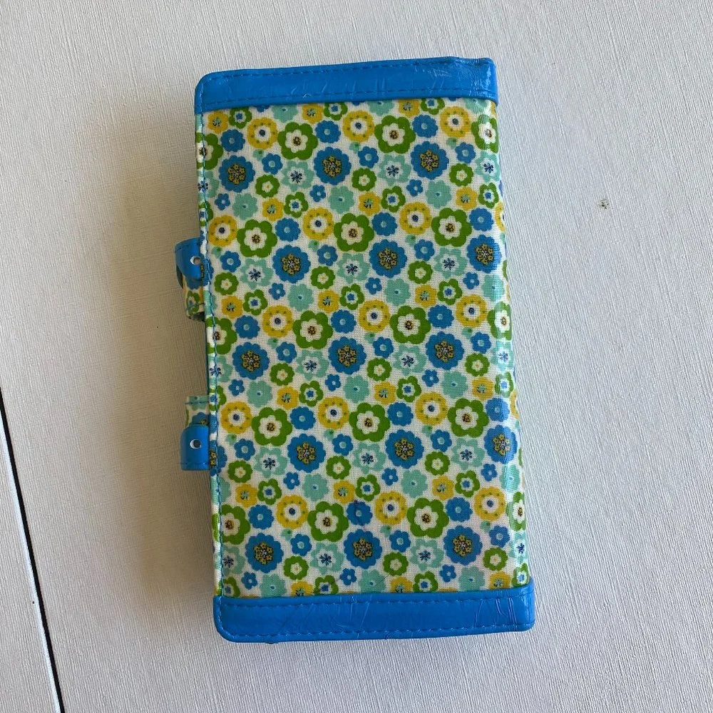 Frill by Vera Bradley Wallet in Blue, Green, & Yellow w/ Coin Purse Inside - Picture 6 of 9